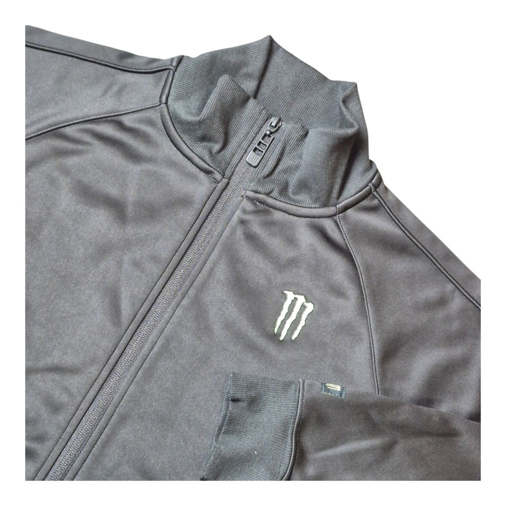 Monster Energy Women's Large Black Track Jacket Full Zip Embroidered Logo